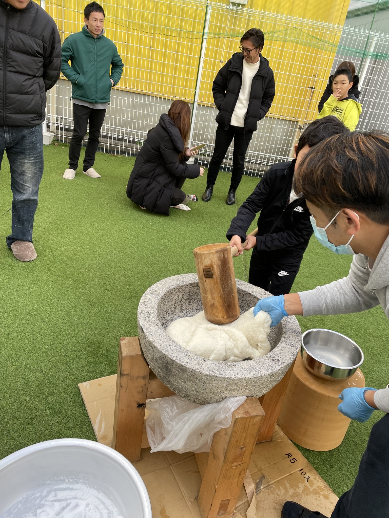 もちつきの様子